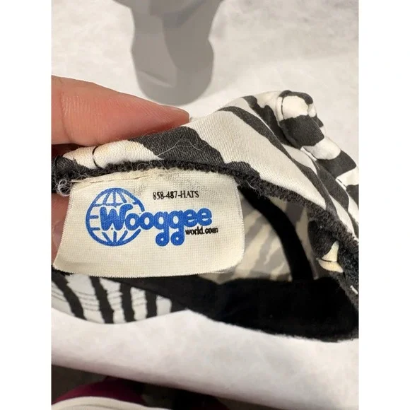 Fairbanks Ranch Country Club Zebra Print Woogge Adjustable Hat Cap Black White - Picture 7 of 8